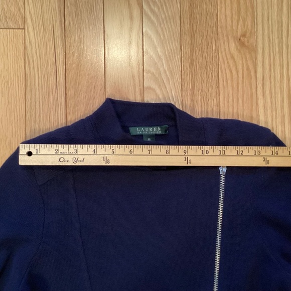 Ralph Lauren 100% cotton moto sweater, navy blue, size medium - Picture 11 of 12